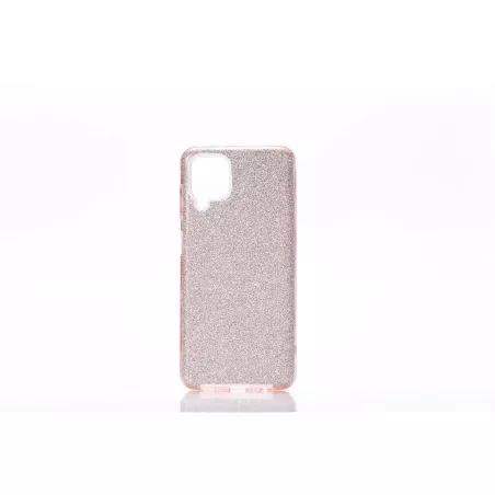 We coque de protection PAILLETTES SAMSUNG GALAXY A12 Rose