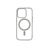 We Coque de protection RUBBER APPLE IPHONE 14 PRO - Dos transparentcontour gris - Compatible MAGSAFE