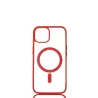 We Coque de protection RUBBER APPLE IPHONE 14 - Dos transparentcontour rouge - Compatible MAGSAFE