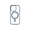 We Coque de protection RUBBER APPLE IPHONE 15 PRO - Dos transparentcontour bleu - Compatible MAGSAFE