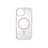 We Coque de protection RUBBER APPLE IPHONE 15 - Dos transparentcontour rose - Compatible MAGSAFE