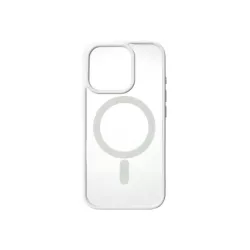 We Coque de protection RUBBER APPLE IPHONE 16 PRO - Dos transparentcontour blanc - Compatible MAGSAFE
