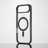 We Coque de protection RUBBER APPLE IPHONE 17 AIR - Dos transparentcontour mat noir - Compatible MAGSAFE