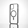 We Coque de protection RUBBER APPLE IPHONE 12 PRO MAX - Dos transparentcontour mat noir - Compatible MAGSAFE