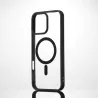 We Coque de protection RUBBER APPLE IPHONE 16 PRO MAX - Dos transparentcontour mat noir - Compatible MAGSAFE