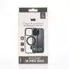 We Coque de protection RUBBER APPLE IPHONE 16 PRO MAX - Dos transparentcontour mat noir - Compatible MAGSAFE