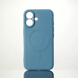 We coque de protection SILICONE APPLE IPHONE 16 Bleu - Compatible MAGSAFE