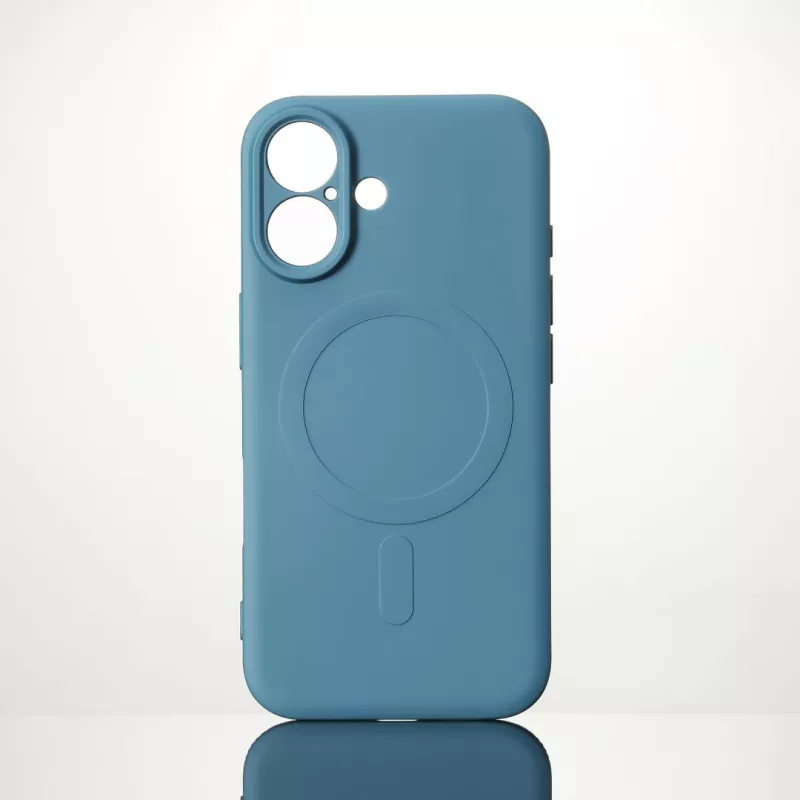 We coque de protection SILICONE APPLE IPHONE 16 Bleu - Compatible MAGSAFE