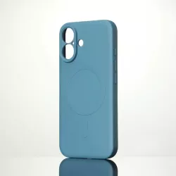 We coque de protection SILICONE APPLE IPHONE 16 Bleu - Compatible MAGSAFE