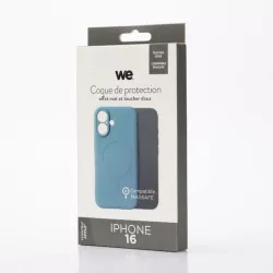 We coque de protection SILICONE APPLE IPHONE 16 Bleu - Compatible MAGSAFE