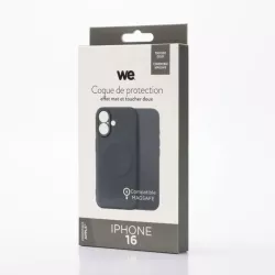 We coque de protection SILICONE APPLE IPHONE 16 Noir - Compatible MAGSAFE
