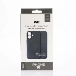 We coque de protection SILICONE APPLE IPHONE 16 PLUS Noir - Compatible MAGSAFE