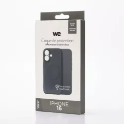 We coque de protection SILICONE APPLE IPHONE 16 PLUS Noir - Compatible MAGSAFE