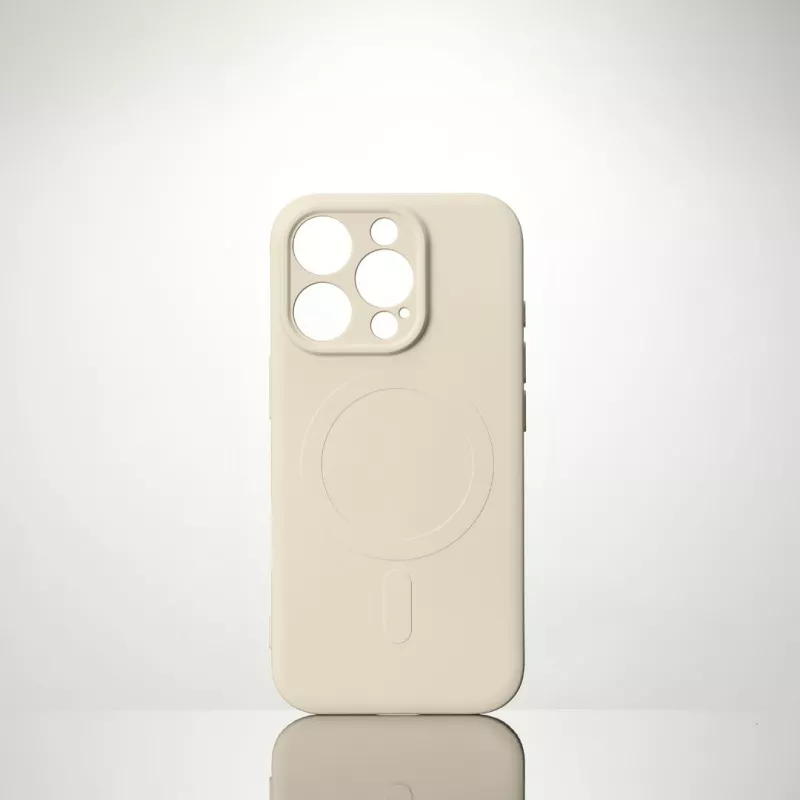 We coque de protection SILICONE APPLE IPHONE 16 PRO Blanc vintage - Compatible MAGSAFE