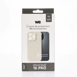 We coque de protection SILICONE APPLE IPHONE 16 PRO Blanc vintage - Compatible MAGSAFE