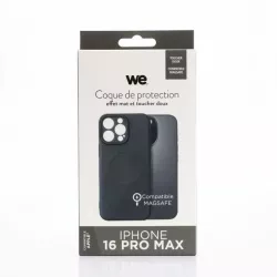 We coque de protection SILICONE APPLE IPHONE 16 PRO MAX Noir - Compatible MAGSAFE