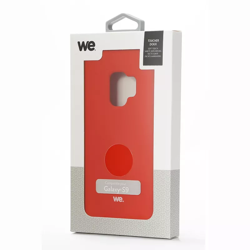 We Coque de protection SILICONE RIGIDE SAMSUNG GALAXY S9 Rouge: Matière silicone - effet mat toucher doux rigide