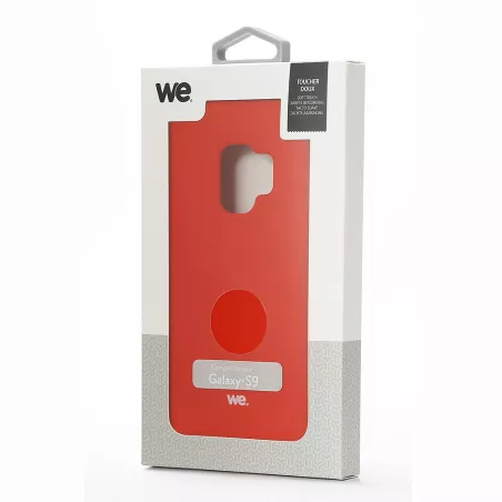 We Coque de protection SILICONE RIGIDE SAMSUNG GALAXY S9 Rouge: Matière silicone - effet mat toucher doux rigide