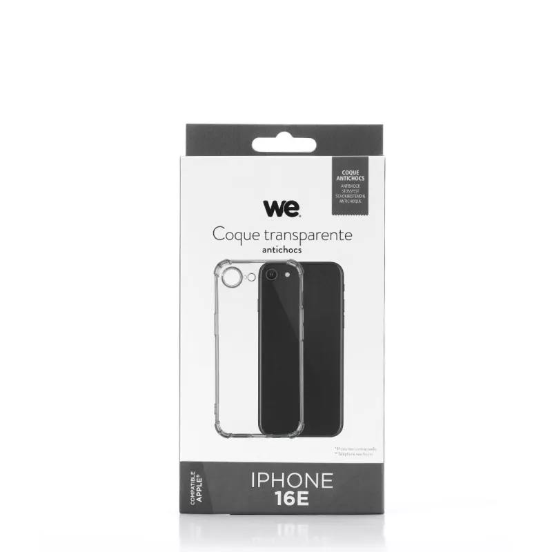 WE Coque de protection TPU APPLE IPHONE 16E/17E Transparent