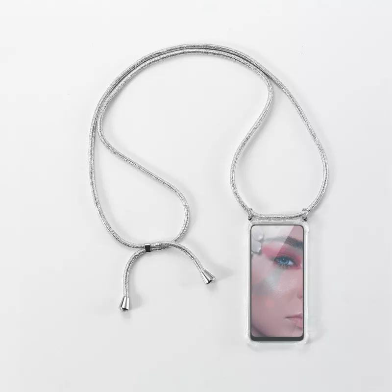 We coque de protection AVEC TOUR DE COU APPLE IPHONE 6/7/8/SE 2020 Argent