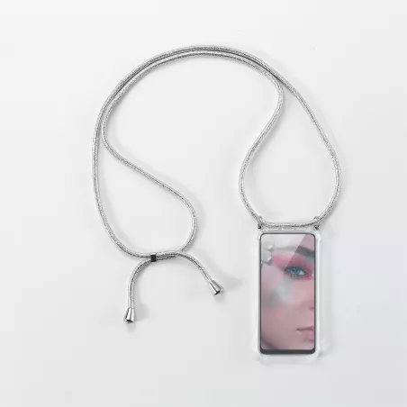 We coque de protection AVEC TOUR DE COU APPLE IPHONE 6/7/8/SE 2020 Argent