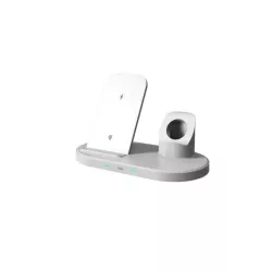 WE Dock de charge Apple 3-en-1 pour iPhone / AirPods / Apple Watch Induction 15W / 2W Câble USB/USB-C inclus / blanc