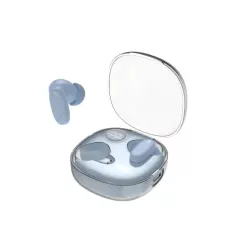 Ecouteurs CLAYRA sans-fil intra, coque transparente, indicateur de charge, ANC, BT V6.0, bleu