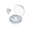 Ecouteurs CLAYRA sans-fil intra, coque transparente, indicateur de charge, ANC, BT V6.0, blanc