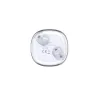 Ecouteurs CLAYRA sans-fil intra, coque transparente, indicateur de charge, ANC, BT V6.0, blanc