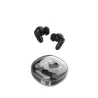 Ecouteurs CLAYRA sans-fil intra, coque transparente, indicateur de charge, ANC, BT V6.0, noir