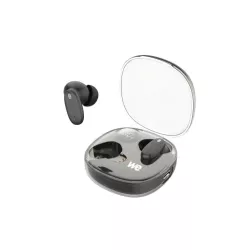 Ecouteurs CLAYRA sans-fil intra, coque transparente, indicateur de charge, ANC, BT V6.0, noir