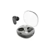 Ecouteurs CLAYRA sans-fil intra, coque transparente, indicateur de charge, ANC, BT V6.0, noir