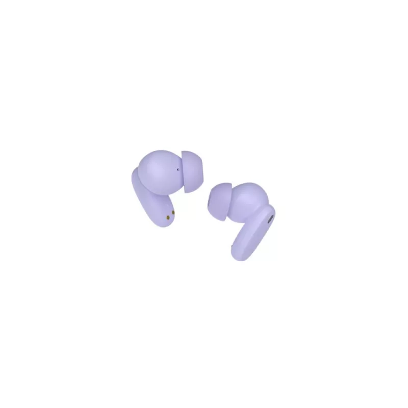 Ecouteurs CLAYRA sans-fil intra, coque transparente, indicateur de charge, ANC, BT V6.0, violet