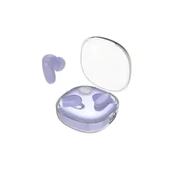 Ecouteurs CLAYRA sans-fil intra, coque transparente, indicateur de charge, ANC, BT V6.0, violet