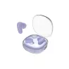 Ecouteurs CLAYRA sans-fil intra, coque transparente, indicateur de charge, ANC, BT V6.0, violet