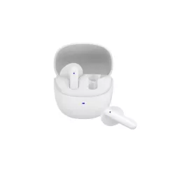 Ecouteurs sans fil FUZE - Bluetooth 5.4, batterie intégrée 30mAh + Boitier de recharge 300mAh, micro intégré, blanc