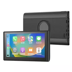 Ecran Carplay & Android auto 7'' - Support magnétique - Chargeur allume cigare et cable d'alimentation inclus