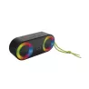 Enceinte BT RMS 5W*2 , lecteur USB/Micro SD, Aux IN, Radio FM, batterie rechargeable de 3000mAh, IP65 , jeu de lumière…