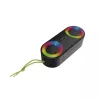 Enceinte BT RMS 5W*2 , lecteur USB/Micro SD, Aux IN, Radio FM, batterie rechargeable de 3000mAh, IP65 , jeu de lumière…