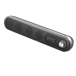 Enceinte BT WE av ecran LCD 10W affichage heure et temperature int dual alarme, lecteur USB/Micro SD Radio FM, Aux in, NOIR