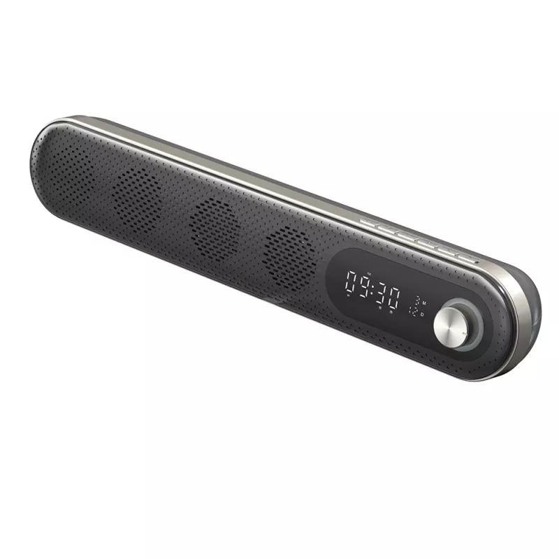 Enceinte BT WE av ecran LCD 10W affichage heure et temperature int dual alarme, lecteur USB/Micro SD Radio FM, Aux in, NOIR