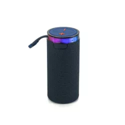 Enceinte bluetooth 72W, lecteur de cartes micro SD, batterie rechargeable 1200mAh, jeu de lumière, dragonne, 80*80*176mm