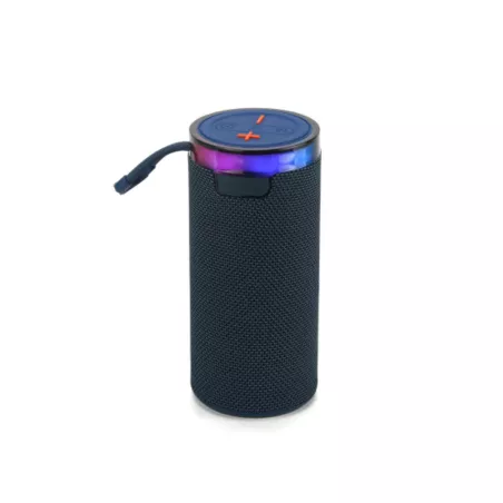 Enceinte bluetooth 72W, lecteur de cartes micro SD, batterie rechargeable 1200mAh, jeu de lumière, dragonne, 80*80*176mm