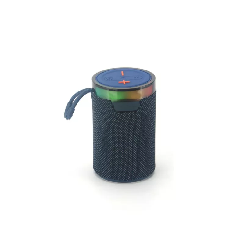 Enceinte bluetooth 36W, lecteur de cartes micro SD, batterie rechargeable 1200mAh, jeu de lumière, dragonne, 80*80*130mm