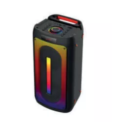 Enceinte de soirée BT RMS 26W , lect USB/Micro SD, Aux IN, Micro IN, Radio FM, 4500mAh, jeu de lumière, poignée de transport…