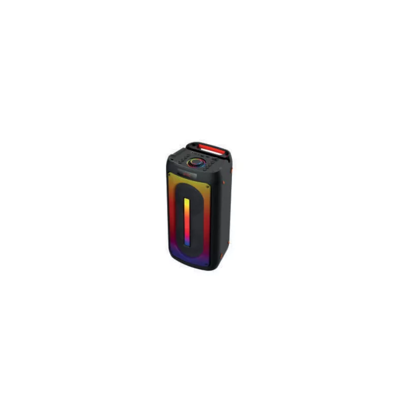 Enceinte de soirée BT RMS 26W , lect USB/Micro SD, Aux IN, Micro IN, Radio FM, 4500mAh, jeu de lumière, poignée de transport…