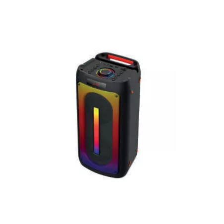 Enceinte de soirée BT RMS 26W , lect USB/Micro SD, Aux IN, Micro IN, Radio FM, 4500mAh, jeu de lumière, poignée de transport…