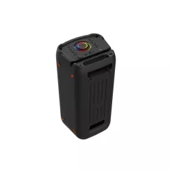 Enceinte de soirée BT RMS 26W , lect USB/Micro SD, Aux IN, Micro IN, Radio FM, 4500mAh, jeu de lumière, poignée de transport…