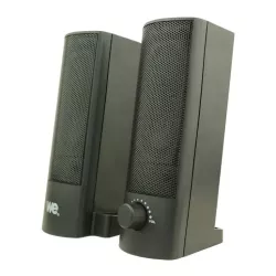 Enceinte PC WE 2.0 RMS 2 x 2.5W , transformable en barre de son, connection en USB, Jack stéréo 3.5 mm Interrupteur on/off