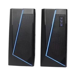 Enceinte PC WE 2.0 2 x 3W RMS Connexion Bluetooth, LED RGB Port USB, Jack stéréo 3.5 mm Interrupteur on/off